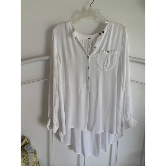 Free People Small white hippie floating tunic fall photos READ - Picture 1 of 9